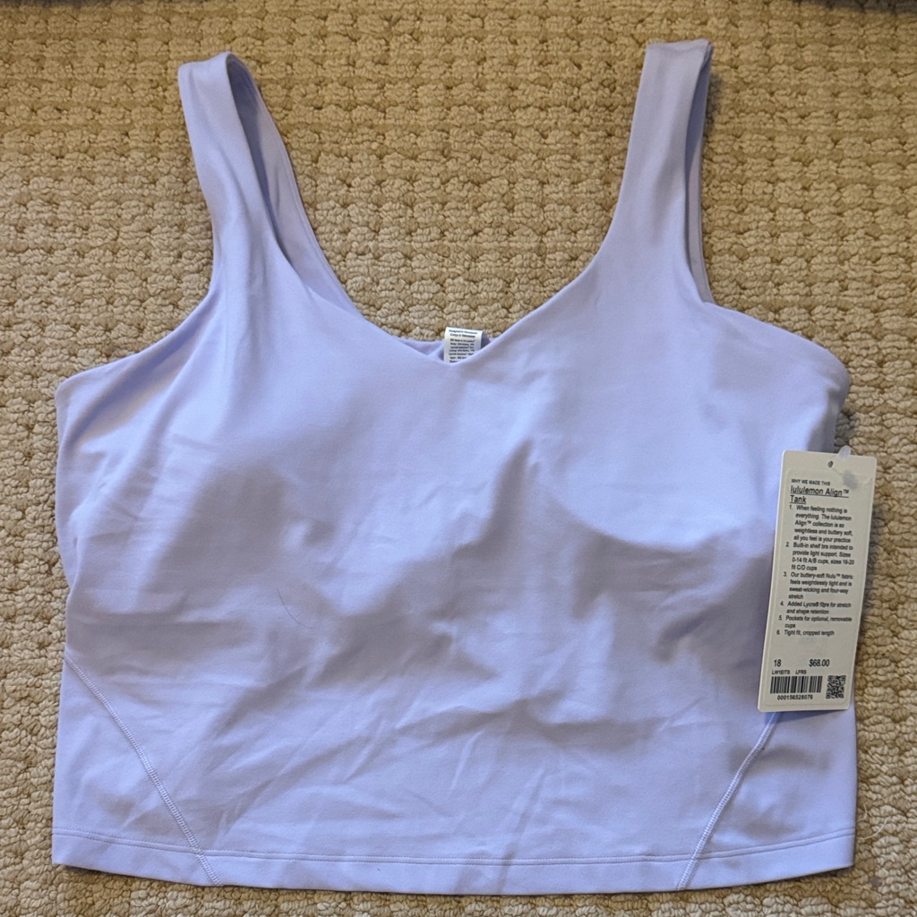 Lululemon Athletica Light Lavender Tank
